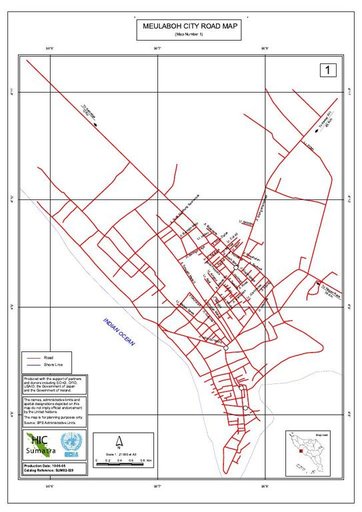 Cuplikan layar peta : Meulaboh City Road Map 1