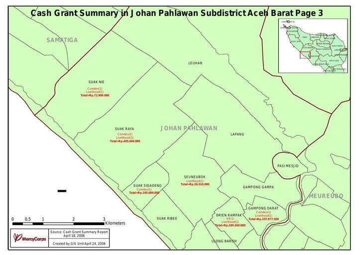 Cuplikan layar peta : Cash Grant Summary Johan Pahlawan Subdistrict Aceh Barat Page 3
