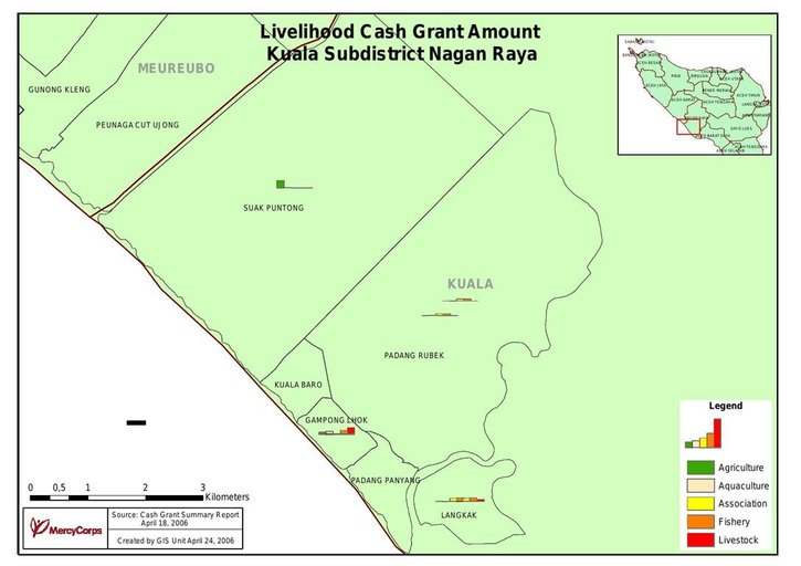 Cuplikan layar peta : Livelihood Cash Grant Amount Kuala
