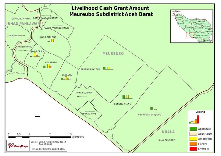 Cuplikan layar peta : Livelihood Cash Grant Amount Meureubo Aceh Barat