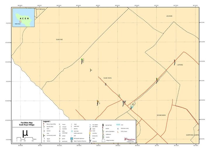 Cuplikan layar peta : Facilities Map Suak Raya Village