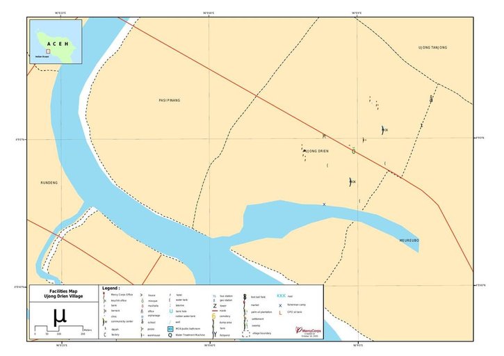 Cuplikan layar peta : Facilities Map Ujong Drien Village