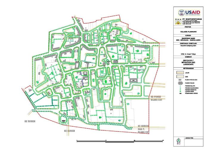 Cuplikan layar peta : Gampong Baro Village Planning Map