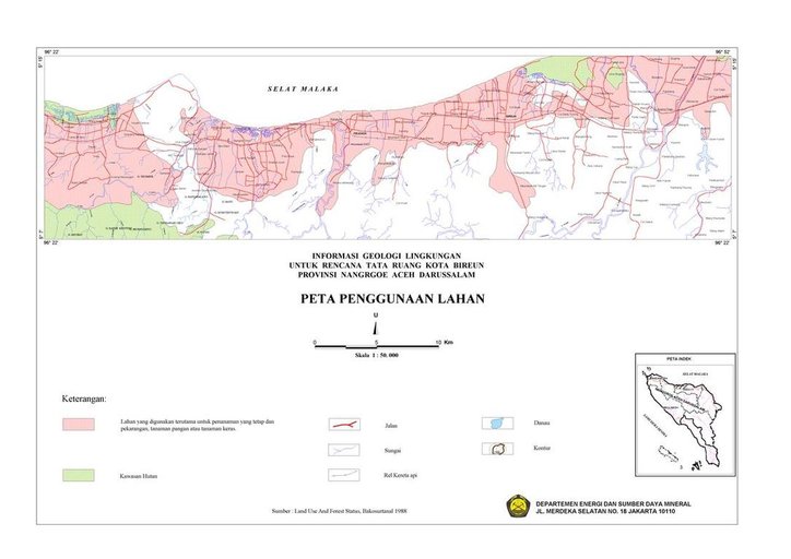 Cuplikan layar peta : Peta Tata Guna Lahan Bireuen