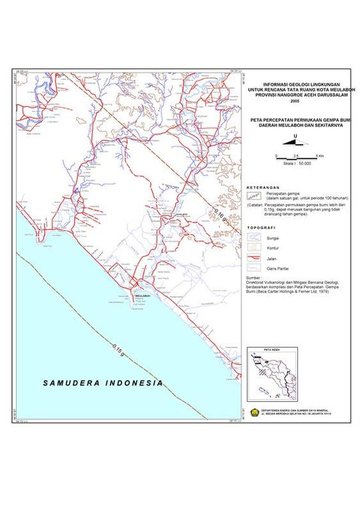 Cuplikan layar peta : Peta Percepatan Permukaan Gempa Bumi Meulaboh