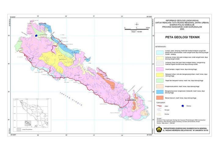 Cuplikan layar peta : Peta Geoteknik Simeuleu