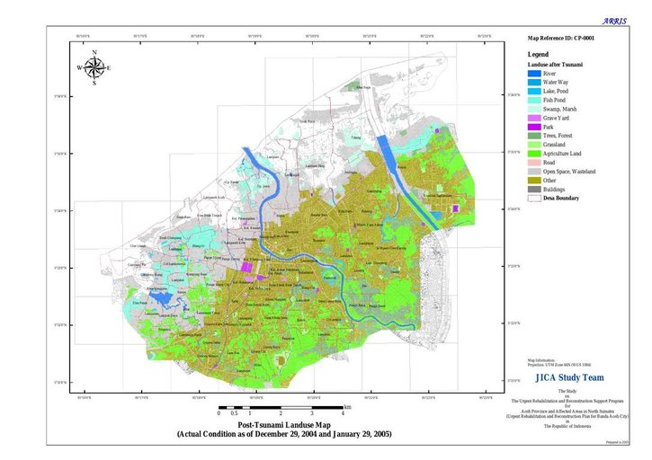 Cuplikan layar peta : Post-Tsunami Landuse Map