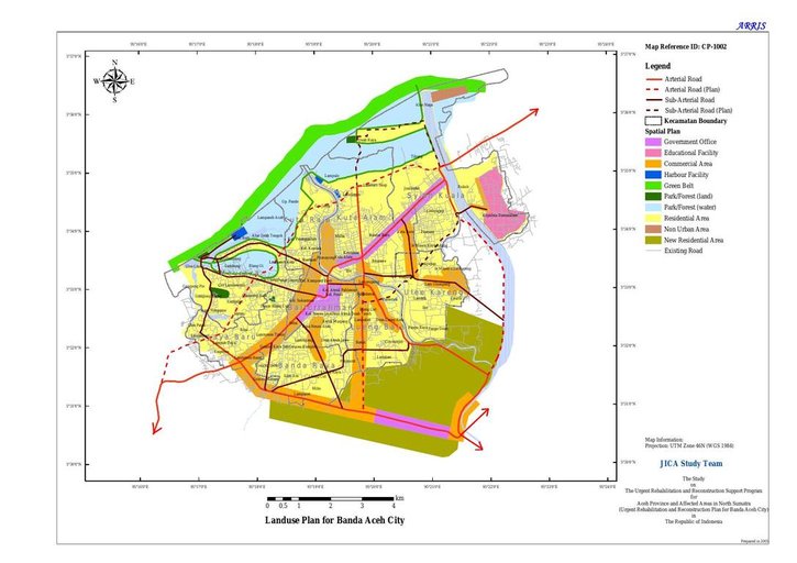 Cuplikan layar peta : Landuse Plan for Banda Aceh City
