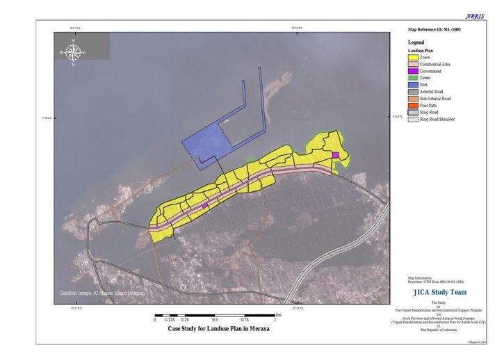 Cuplikan layar peta : Case Study for Landuse Plan in Meraxa