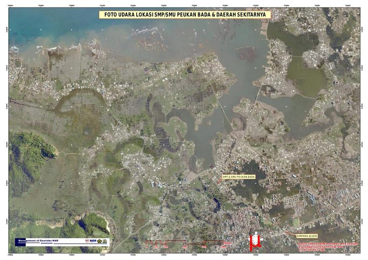 Cuplikan layar peta : Foto Udara Lokasi SMP/SMU Peukan Bada & Sekitarnya(a little more bigger)