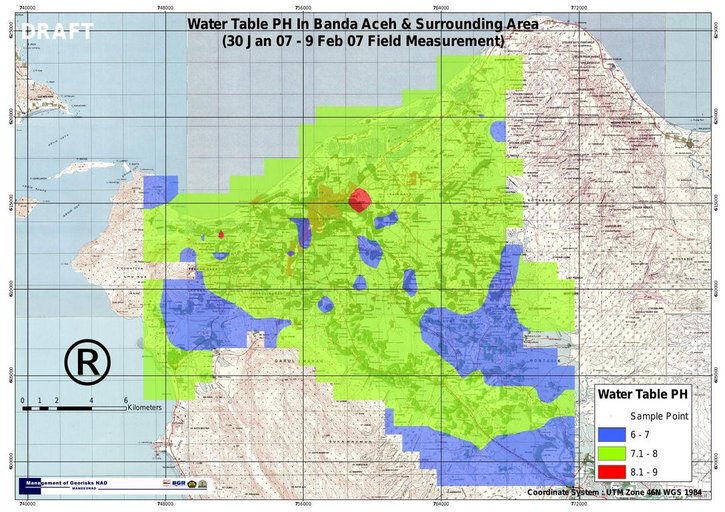 Cuplikan layar peta - Banda Aceh Ground Water PH