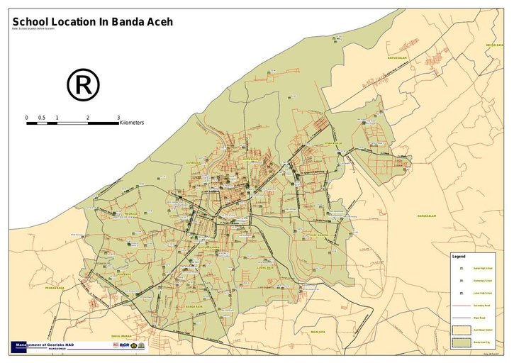 Cuplikan layar peta : School Location In Banda Aceh