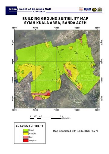 Cuplikan layar peta : Building Ground Suitability Map of Syiah Kuala