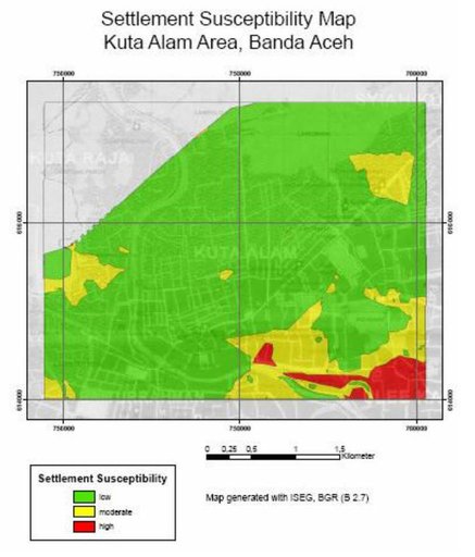 Cuplikan layar peta : Kuta Alam ISEG Settlement Map