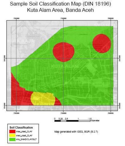 Cuplikan layar peta : Kuta Alam ISEG Soil Classification Map