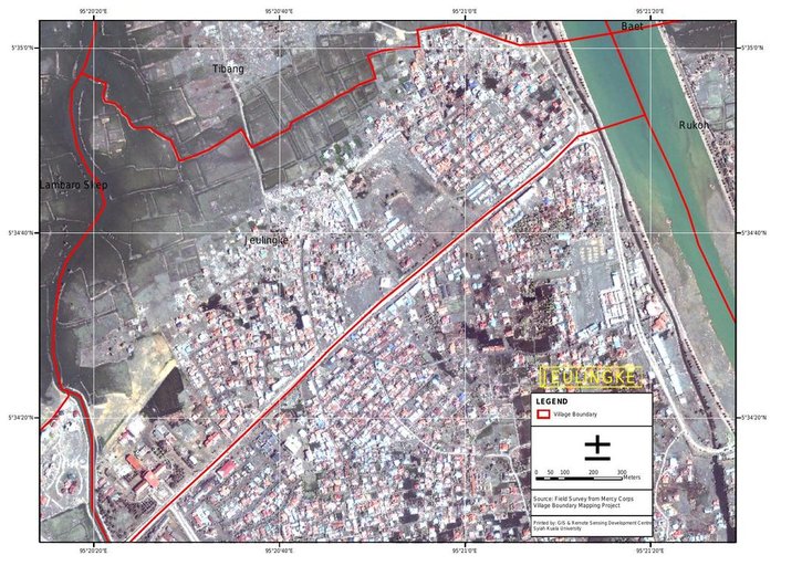 Cuplikan layar peta : Jeulingke Post Tsunami