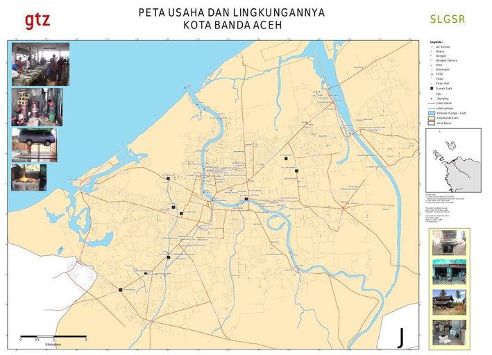 Cuplikan layar peta : Peta Usaha dan Lingkungannya Kota Banda Aceh