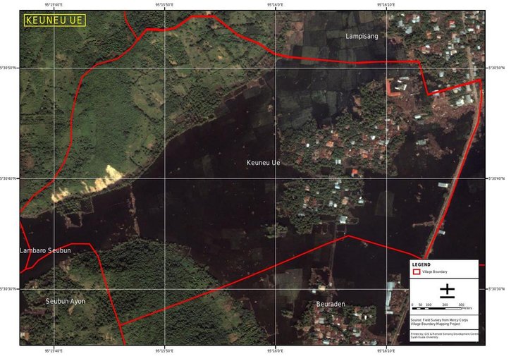 Cuplikan layar peta : Keuneu Ue Post Tsunami